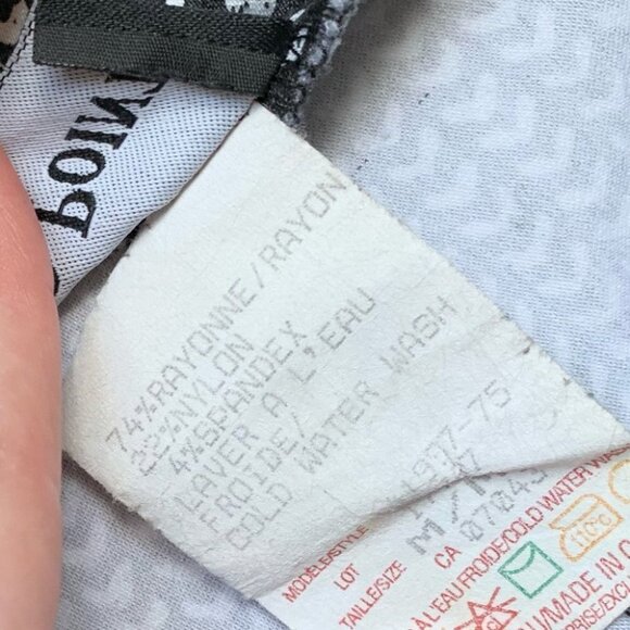 Studio Point Women’s Pants Print Pattern Straight Skinny Leg Pull On Black White - Picture 9 of 12